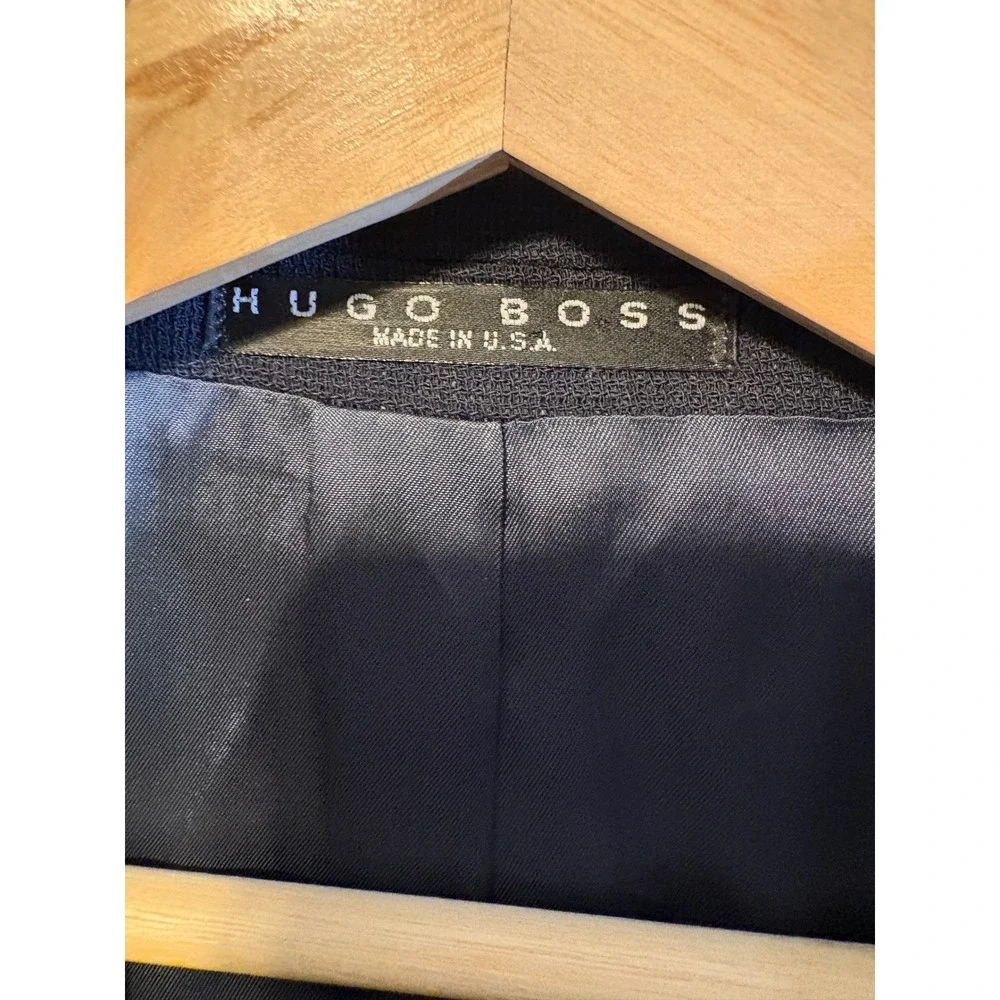 Hugo Boss Mens 38S Navy Wool Blazer Sport Coat Cerruti Superissimo 100s
